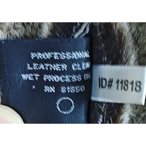 Vintage Y2K EXPRESS Penny Lane Coat Brown Suede Leather Faux Sherpa Lined Size M - Picture 6 of 11
